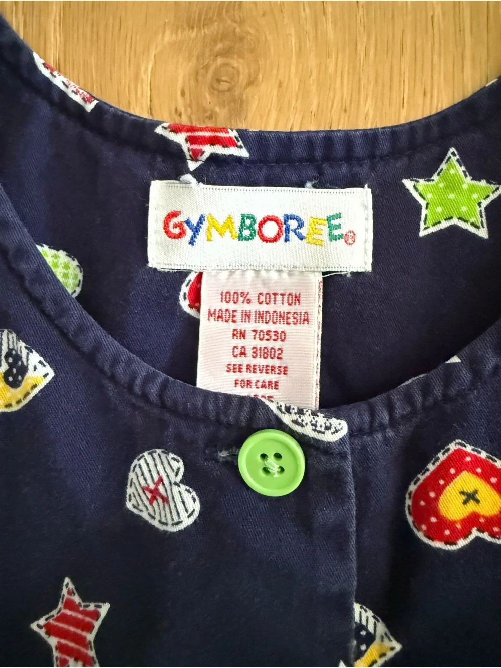 Vintage Rainbow Tag Gymboree Cape COD 1997 line Navy button-up (4t-5t) Dress